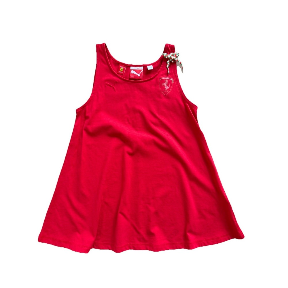 Puma Ferrari Girls Scuderia Red Tunic Shirt Size Youth Large 14-16